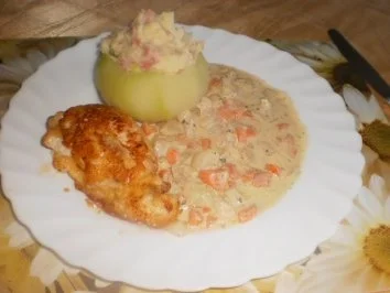 Putenschnitzel mit Reisfüllung ~ Schmor-Kohlrabi mit Schinken-Gemüse-Schnee - Rezept - Bild Nr. 14