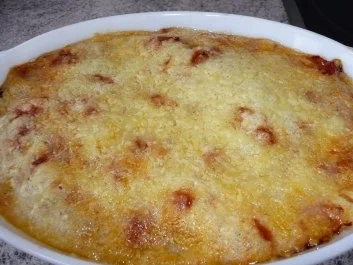 Auflauf: Paprika - Hackauflauf mit Tomatensauce - Rezept