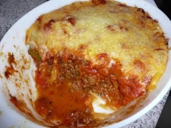 Auflauf: Paprika - Hackauflauf mit Tomatensauce - Rezept - Bild Nr. 2