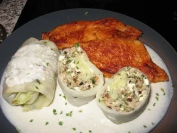 Vegetarische Kohlrouladen mit Putensteak - Rezept - Bild Nr. 3
