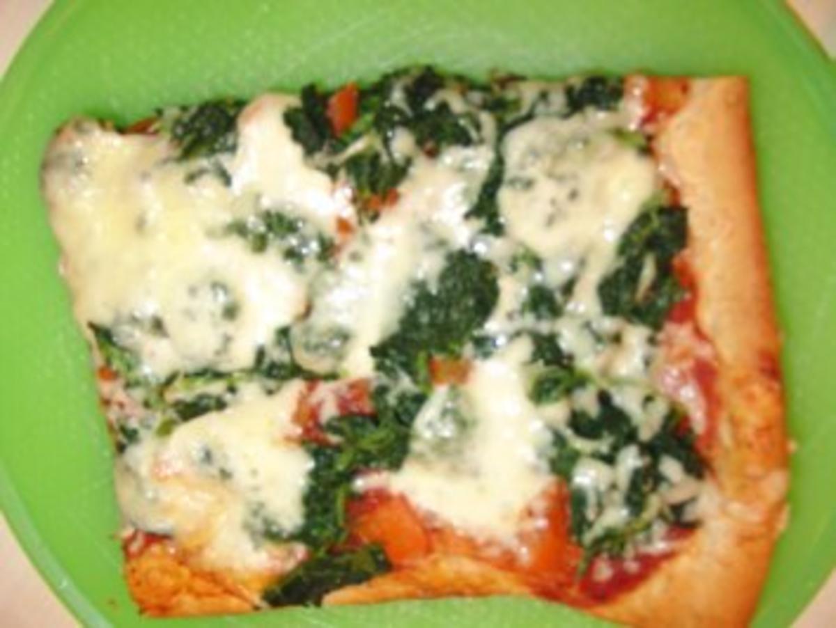 Pizza : Die verlorene und grüne Welt, Spinat ist sooo....Gesund - Rezept - Bild Nr. 2
