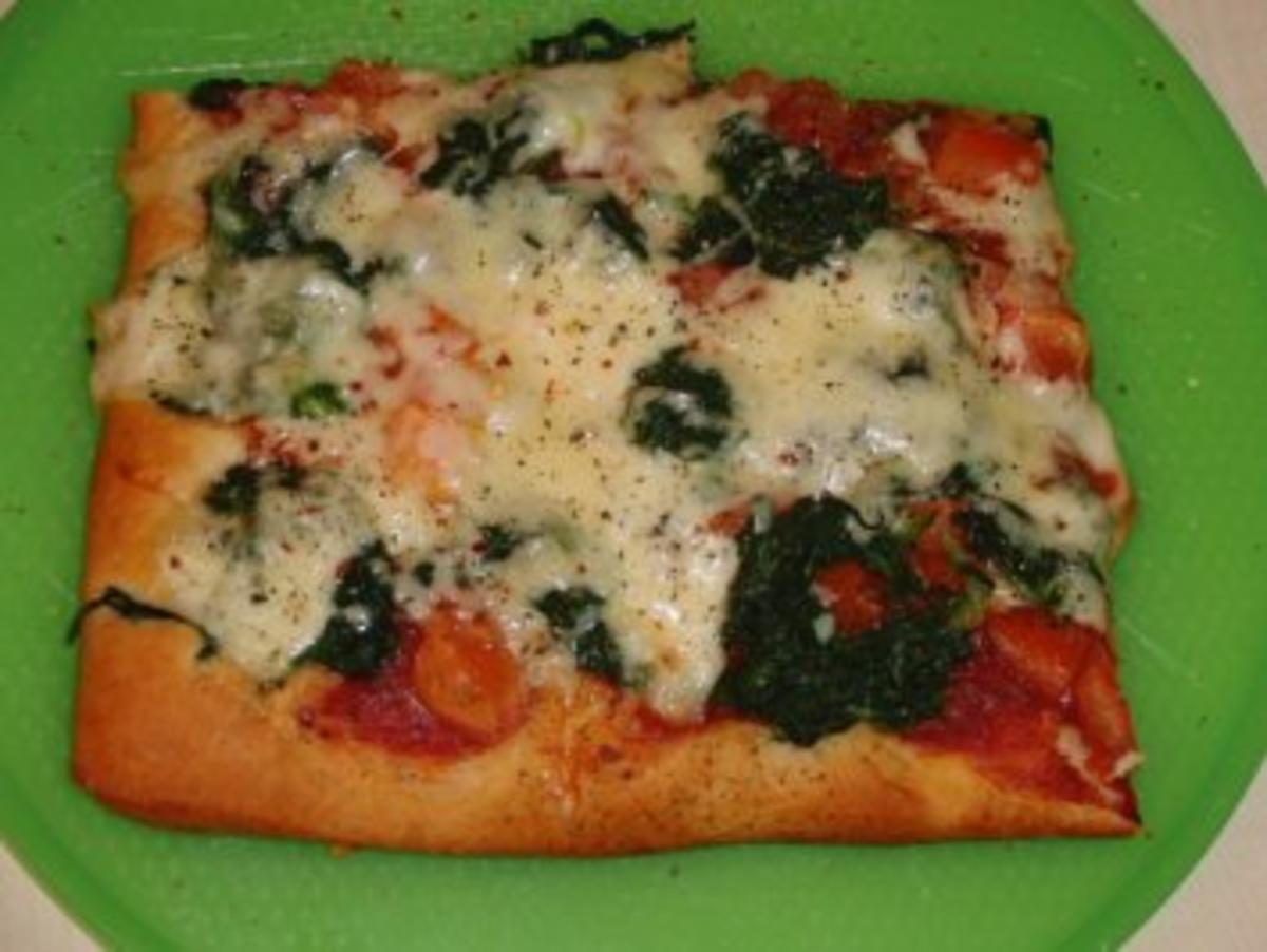 Pizza : Die verlorene und grüne Welt, Spinat ist sooo....Gesund - Rezept - Bild Nr. 4