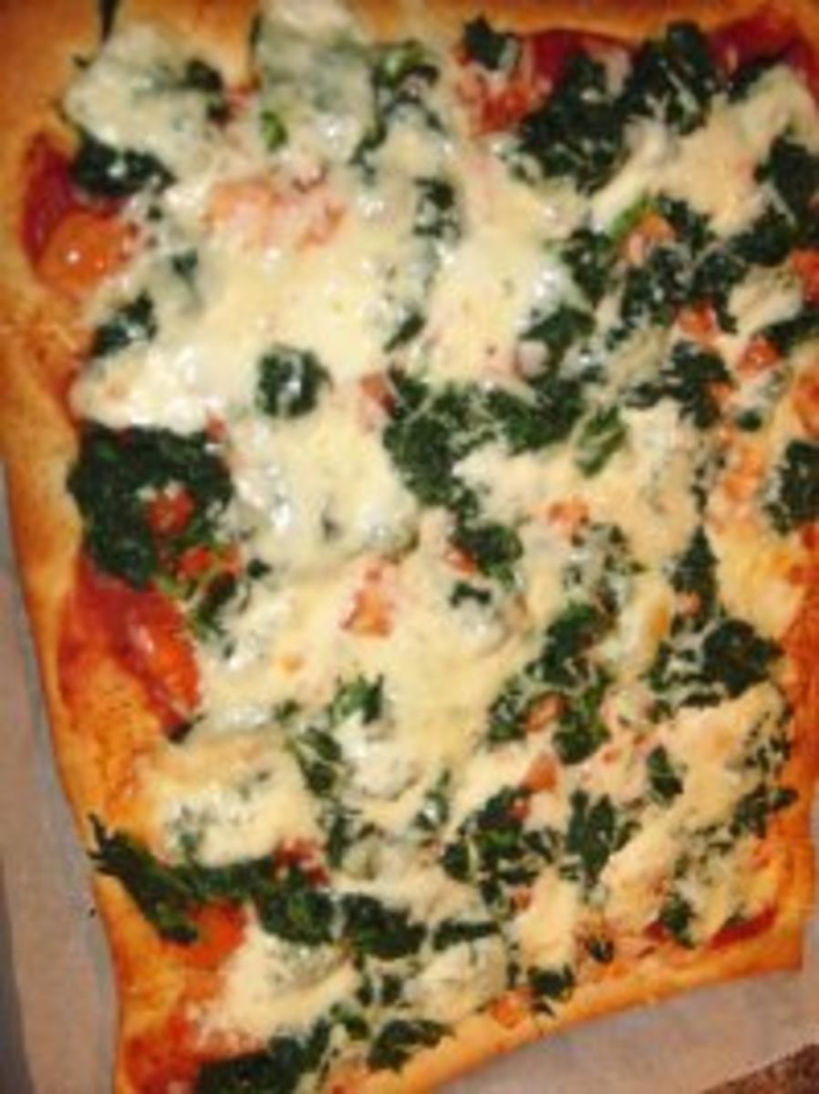 Pizza : Die verlorene und grüne Welt, Spinat ist sooo....Gesund - Rezept - Bild Nr. 3