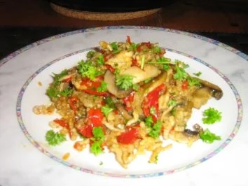 Rezept: Gebratener Reis mit Champignons und Putenhack Bild Nr. 3 Gebratener Reis mit Champignons und Putenhack - Rezept - Bild Nr. 3