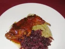 Aachener Kaninchenbätzchen mit selbst gemachtem Serviettenknödel und Rotkohl - Rezept