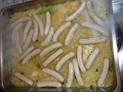 Sauerkraut mit Nürnbergerwürstchen - Rezept