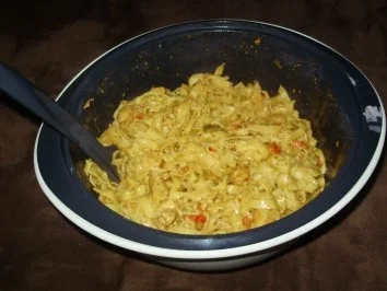 Rezept: Linguine mit Puten - Currysoße Linguine mit Puten - Currysoße - Rezept