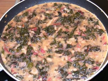 Rezept: Mangoldfrittata mit Nordseekrabben Bild Nr. 7 Mangoldfrittata mit Nordseekrabben - Rezept - Bild Nr. 7