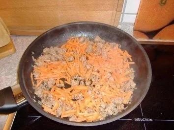 Scharfe Nudel Gehacktes Pfanne - Rezept - Bild Nr. 3