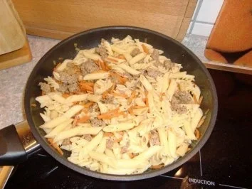 Scharfe Nudel Gehacktes Pfanne - Rezept - Bild Nr. 4