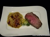 Kartoffel- Rübchen- Gratin mit Roastbeef - Rezept