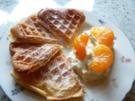 Buttermilchwaffeln mit Orangencreme - Rezept