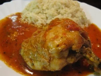 Rezept: Hähnchenkeule in Tomatensauce Hähnchenkeule in Tomatensauce - Rezept