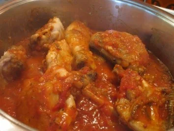 Rezept: Hähnchenkeule in Tomatensauce Bild Nr. 3 Hähnchenkeule in Tomatensauce - Rezept - Bild Nr. 3