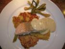 Lachsfilet mit Estragonsauce und Rösti - Rezept