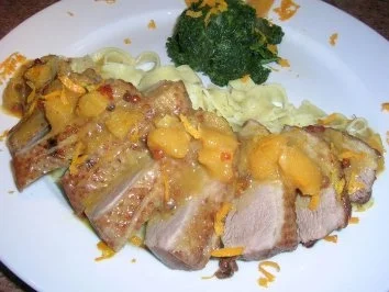Entenbrustfilet mit Orangen-Ingwer-Sauce und Zitronen-Basilikum-Nudeln - Rezept - Bild Nr. 3