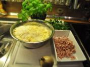 Spaghetti mit 7-Käse-Schinken-Soße - Rezept