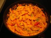 Putengeschnetzeltes in Paprika - Zwiebelsauce - Rezept