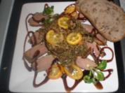 Entenbrust auf feinen Linsen - Rezept