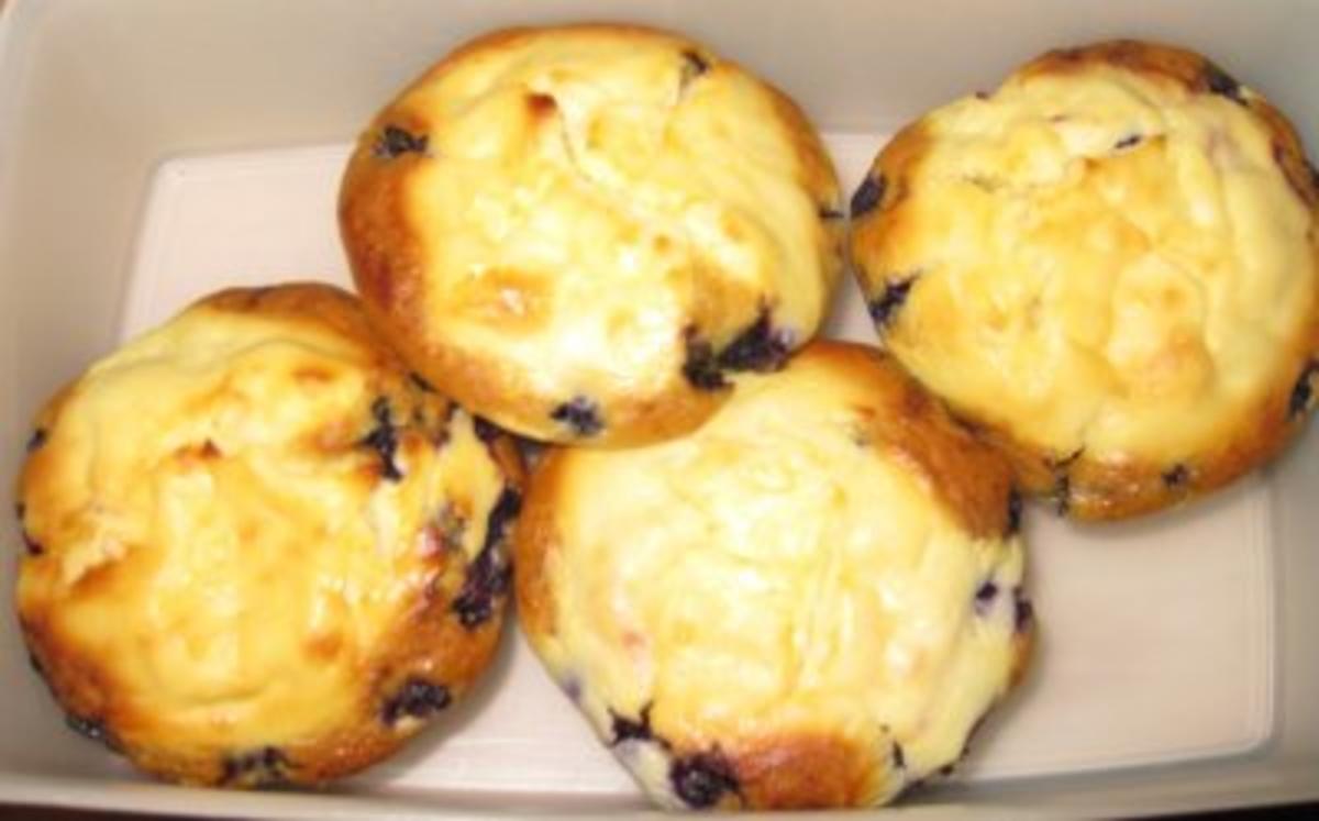 Cheesecake-Muffins mit Blaubeeren - Rezept
