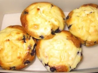 Cheesecake-Muffins mit Blaubeeren - Rezept