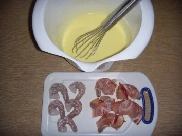 Rezept: Garnelen in zweierlei "Mäntelchen" auf Safran-Risotto Bild Nr. 2 Garnelen in zweierlei "Mäntelchen" auf Safran-Risotto - Rezept - Bild Nr. 2