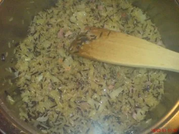 Rezept: Gebratene Hähnchenbrust , Rahmgemüse und dazu Wildreis Bild Nr. 2 Gebratene Hähnchenbrust , Rahmgemüse und dazu Wildreis - Rezept - Bild Nr. 2