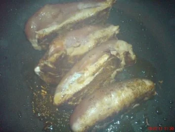 Rezept: Gebratene Hähnchenbrust , Rahmgemüse und dazu Wildreis Bild Nr. 7 Gebratene Hähnchenbrust , Rahmgemüse und dazu Wildreis - Rezept - Bild Nr. 7