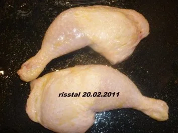 Hähnchenkeulen vom Blech mit Gemüse - Rezept - Bild Nr. 2