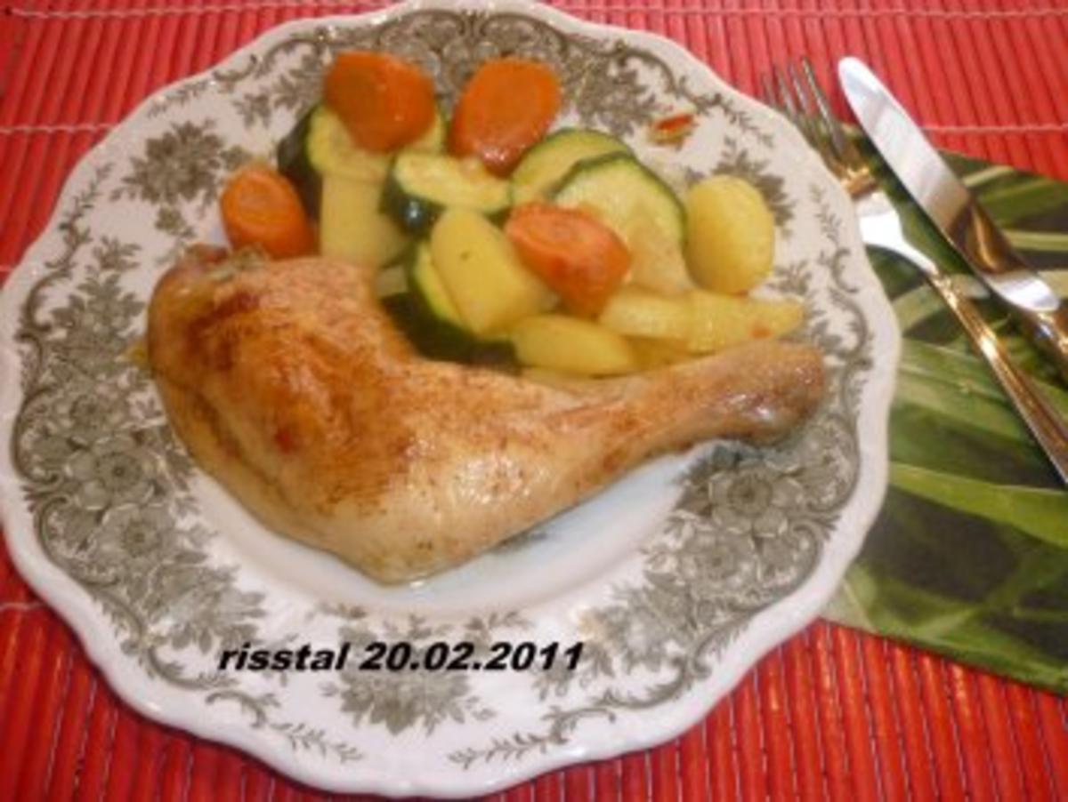 Hähnchenkeulen vom Blech mit Gemüse - Rezept - Bild Nr. 8