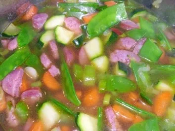 Alles aus einem Topf: Nudeleintopf Minestrone Art - Rezept - Bild Nr. 5