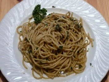 Spaghetti, grüne Currypaste, Kokosmilch - Rezept