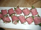 ROASTBEEF:gefüllte Roastbeef-Röllchen - Rezept