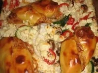 Hähnchenbrust gratiniert auf Gemüse/Pilzbett mit Feta - Rezept - Bild Nr. 5