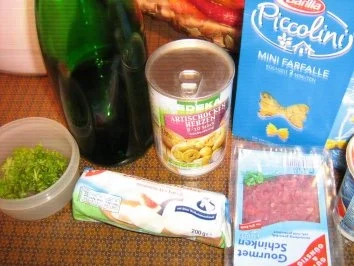 Mini-Farfalle mit Artischocken-Schinken-Sauce - Rezept - Bild Nr. 2