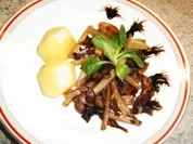 Mangoldstiele und Radicco gebraten - Rezept