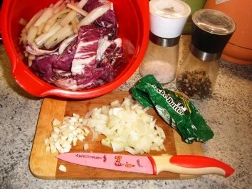 Mangoldstiele und Radicco gebraten - Rezept - Bild Nr. 2