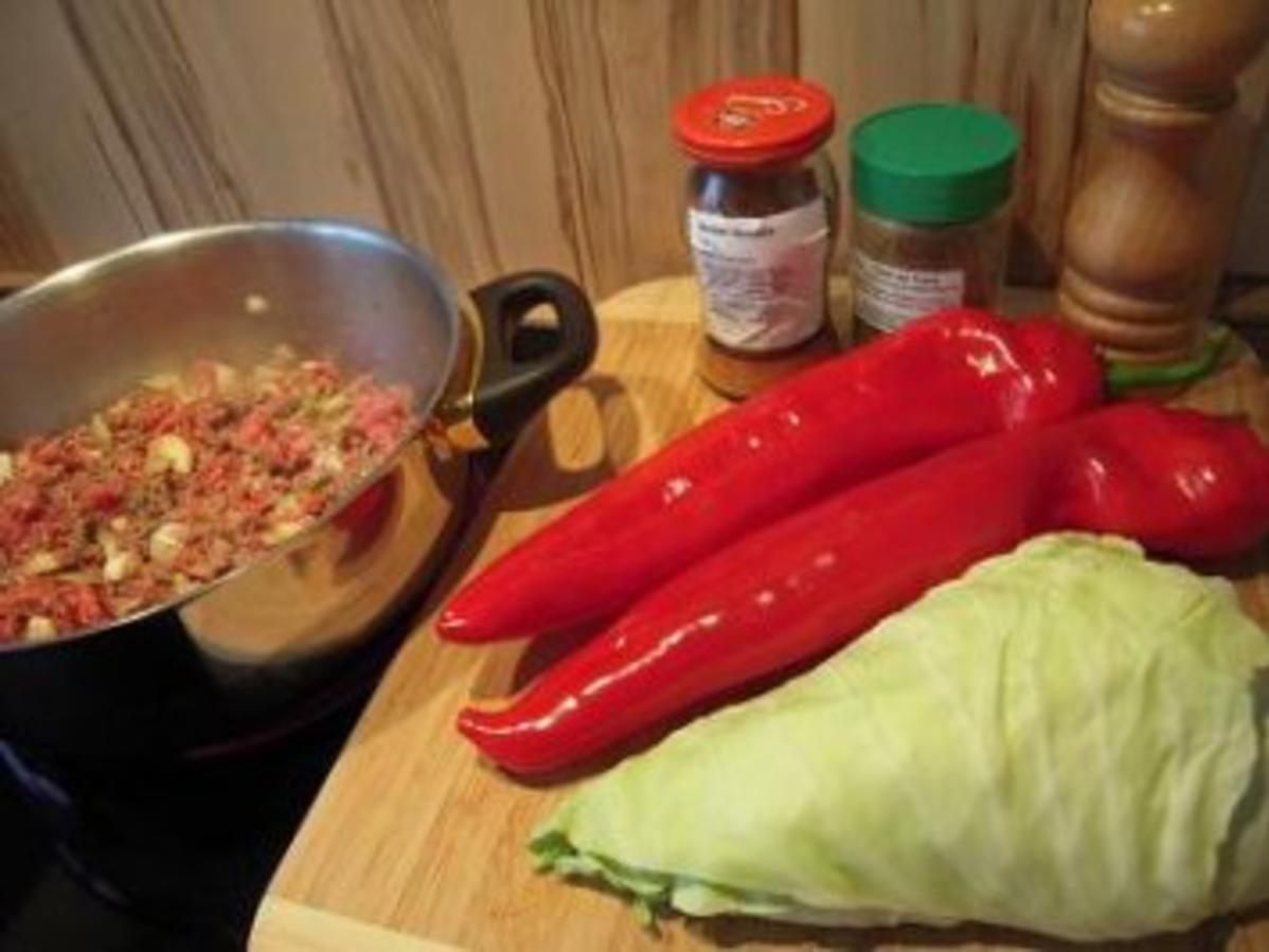 Hackfleischtopf mit Spitzpaprika und Spitzkohl - einfach - von elke42