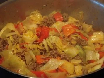 Hackfleischtopf mit Spitzpaprika und Spitzkohl - Rezept - Bild Nr. 6