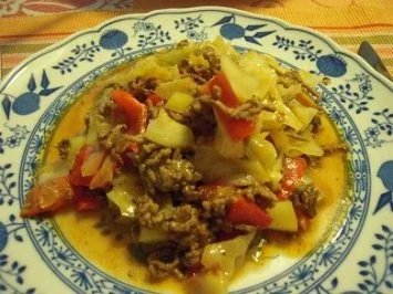 Hackfleischtopf mit Spitzpaprika und Spitzkohl - Rezept - Bild Nr. 7