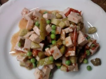 Fleischkäsesalat - Rezept