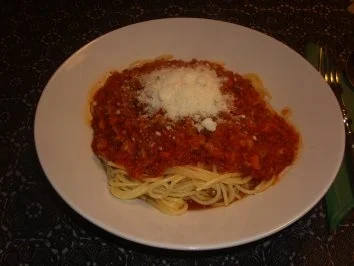 Rezept: Nudelgerichte: Spaghetti mit einer Gemüse-Tomaten-Sosse Nudelgerichte: Spaghetti mit einer Gemüse-Tomaten-Sosse - Rezept