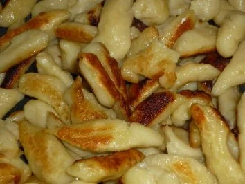 Rezept: Buwespitzle aus der Pfanne Buwespitzle aus der Pfanne - Rezept