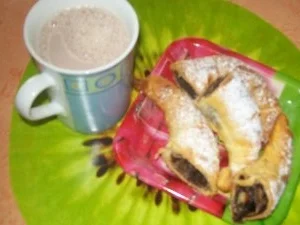 Rezept: schnelle Schokoladen - Hörnchen schnelle Schokoladen - Hörnchen - Rezept