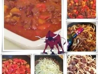 Paprika - Rotwein - Gulasch - Rezept - Bild Nr. 2