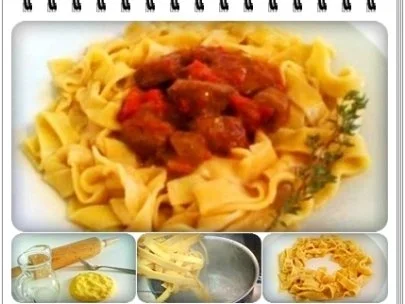 Selbstgemachte Bandnudeln mit Rotweingulasch - Rezept - Bild Nr. 13