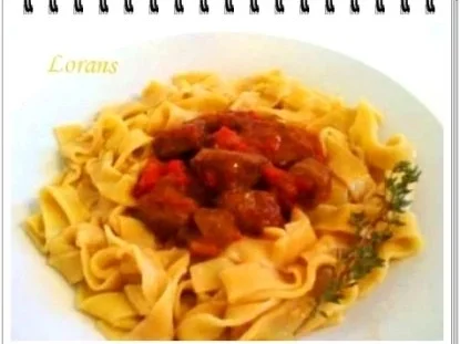 Selbstgemachte Bandnudeln mit Rotweingulasch - Rezept - Bild Nr. 14