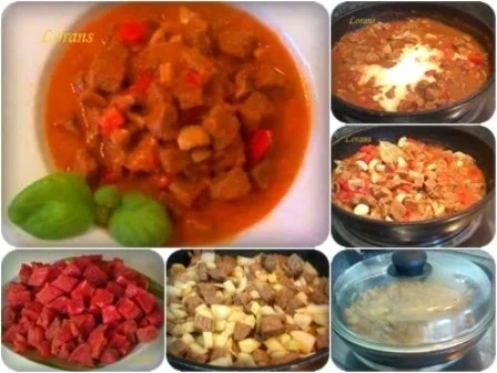 Rindergulasch mit Champignons in herzhaften Sauce - Rezept - Bild Nr. 2