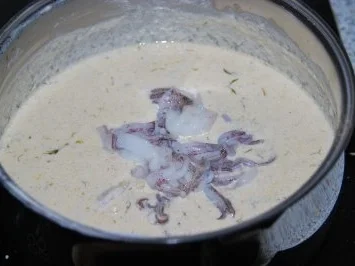 Tintenfischtuben auf gratiniertem Fenchelbett - Rezept - Bild Nr. 6