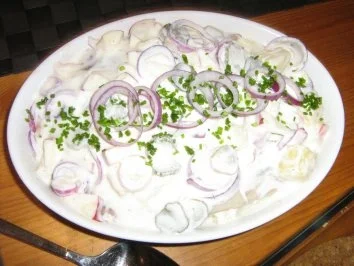 Matjesfilets eingelegt in Ananas-Apfel-Remoulade mit Pellkartoffeln - Rezept - Bild Nr. 5